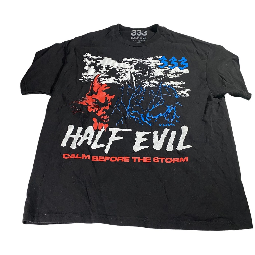 333 Half Evil Calm Before The Storm T Shirt Men's XL